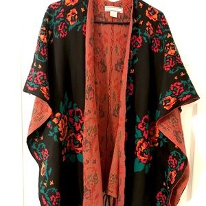 Flying Tomato poncho / wrap/ cardigan